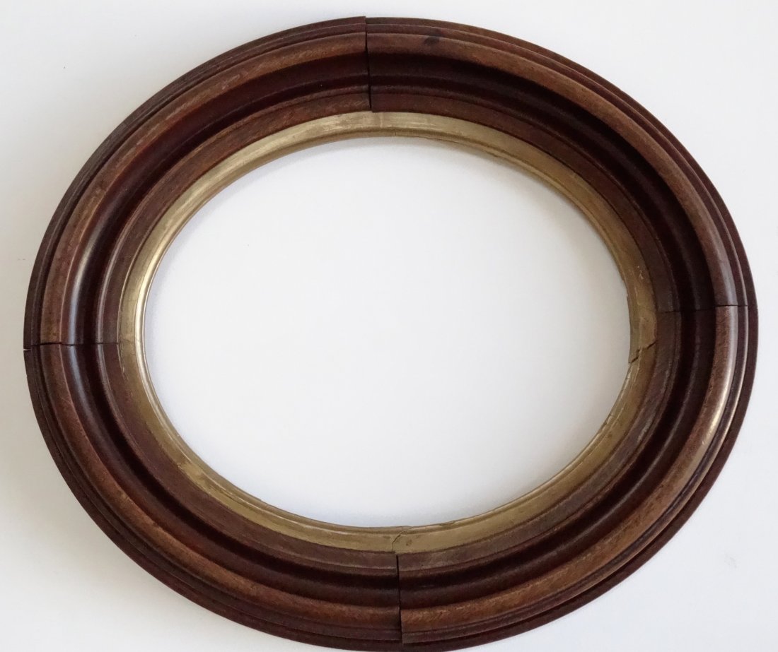 Walnut Oval Picture Frame 10 x 12 (1 of 5)