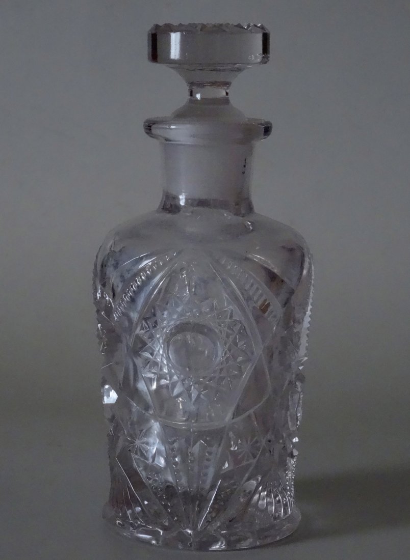 Barber Shop Pressed Glass Perfume Bottle (1 of 5)