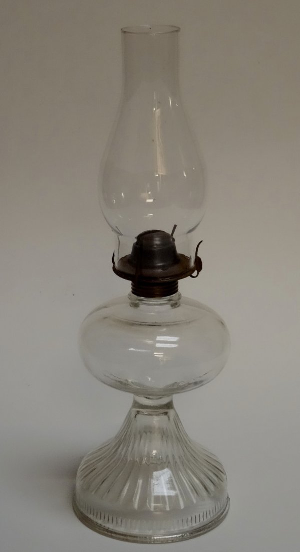 Antique Glass Eagle Kerosene Lamp: Antique Glass Eagle Kerosene Lamp Approximately 18 ½".