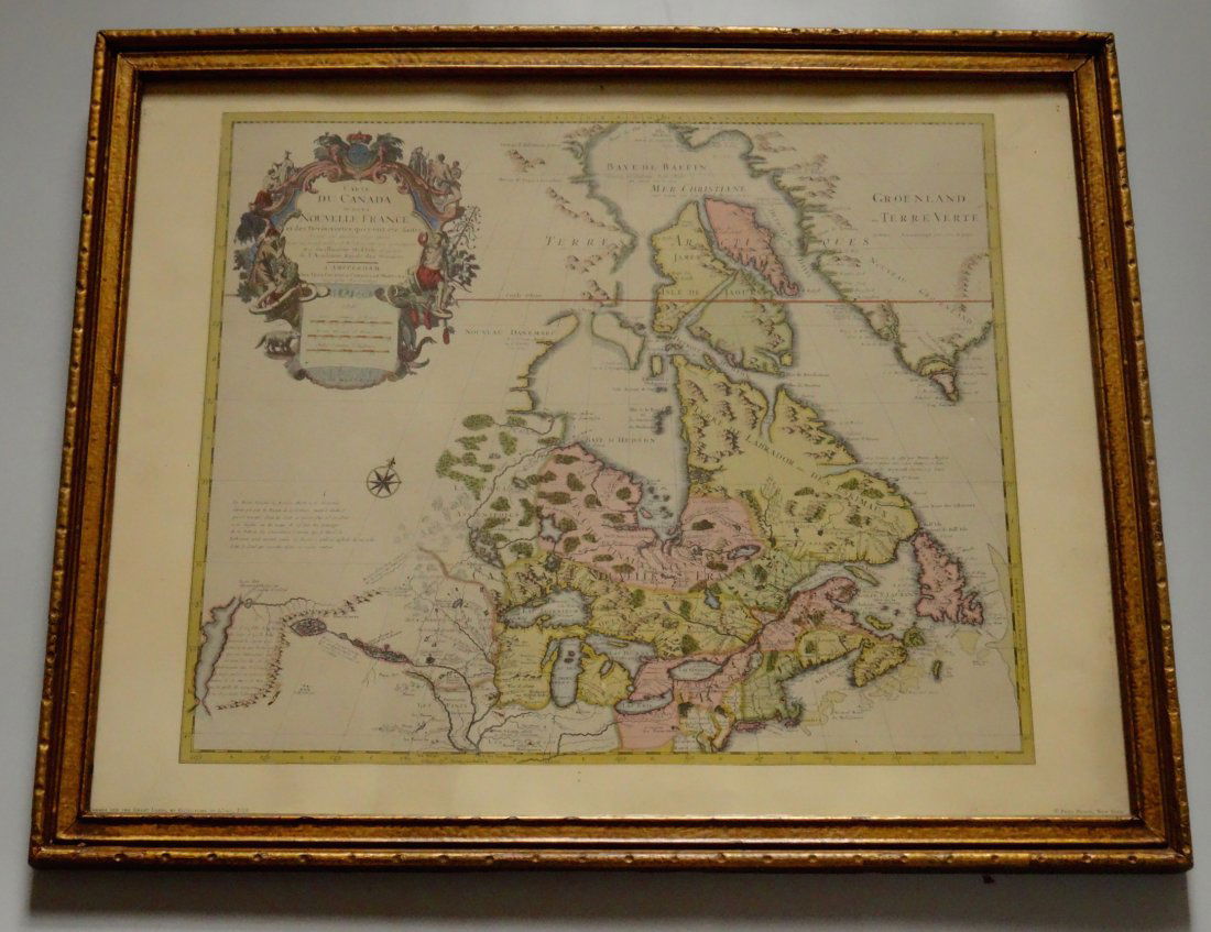 Map of Canada Framed Vintage 40s Print After 1720 (1 of 7)