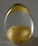 Italian Murano Art Glass Egg Paper Weight Gold Flecks - 2