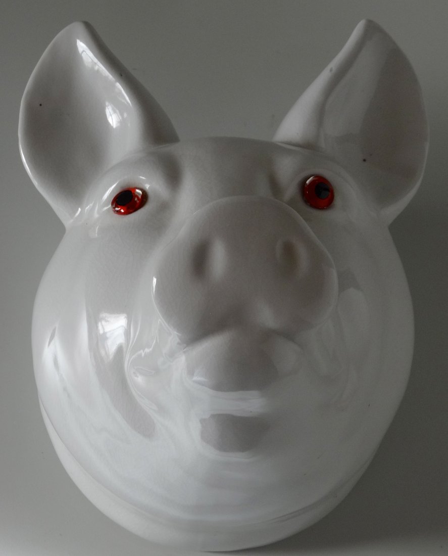 Large Butcher Store Advertising Plaque Pig Head (1 of 8)