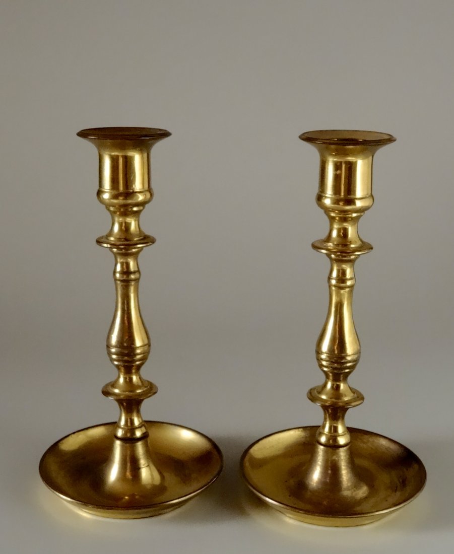 Quality English Brass Candlesticks Candle Holders Pair (1 of 6)