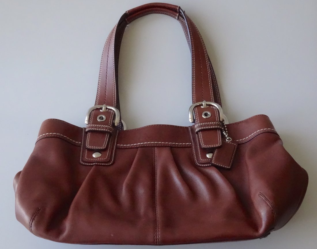 Authentic COACH Brown Leather Bag Purse Never Used (1 of 4)