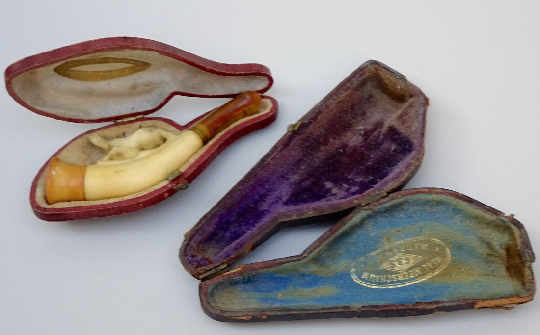 Antique Meershaum Pipe Boxes and Parts (1 of 7)