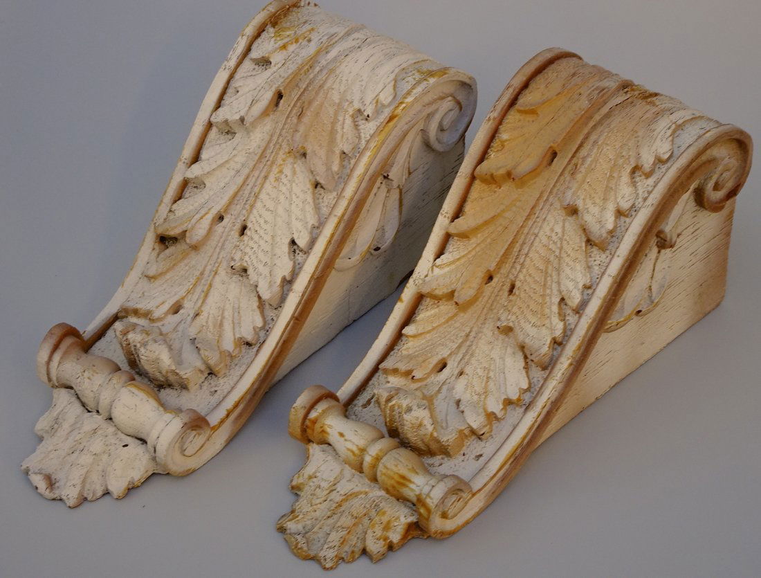 Pair Furniture Architectural Parts Corbels Primed (1 of 6)