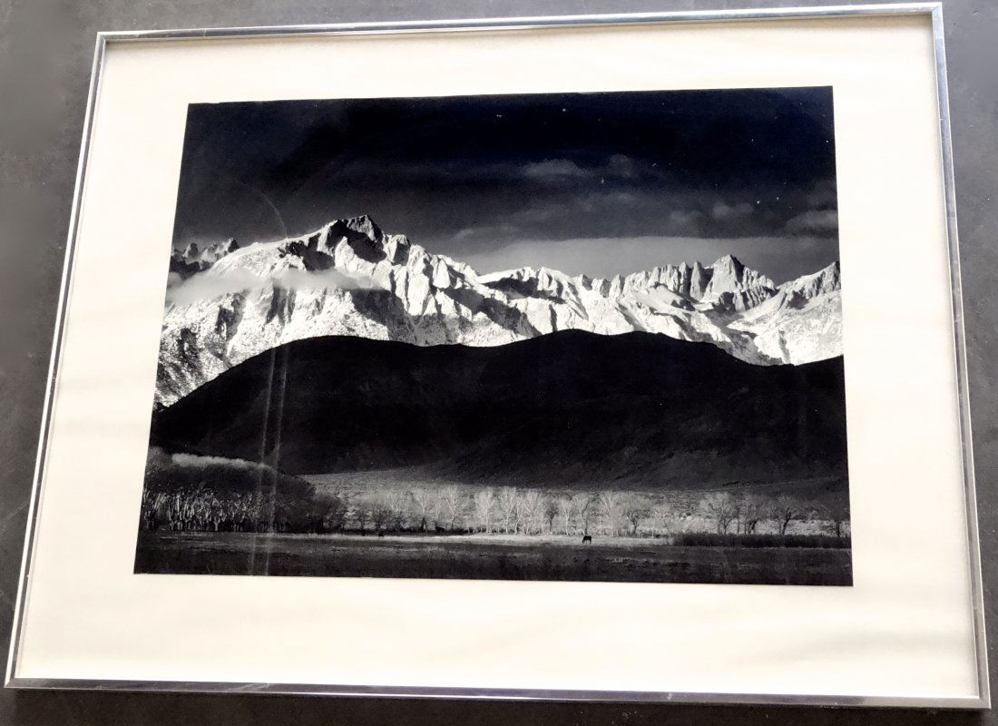 Vintage Black and White Photograph Ansel Adams Winter (1 of 4)