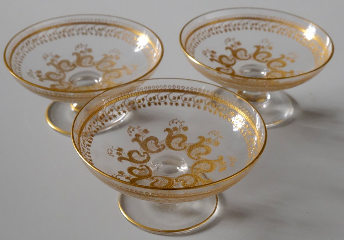 Antique Baccarat Gold Encrusted Clear Crystal Miniature (1 of 8)