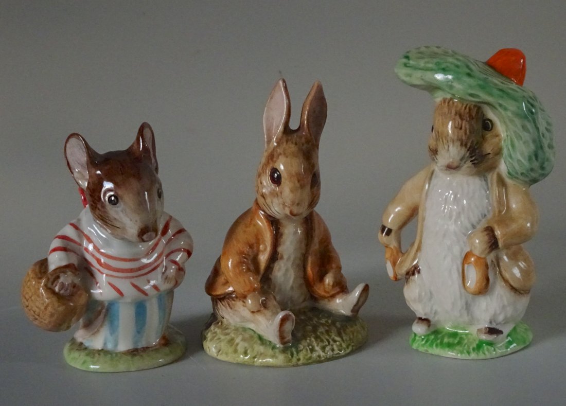 Lot of 3 Beatrix Potter Characters English Beswick (1 of 6)