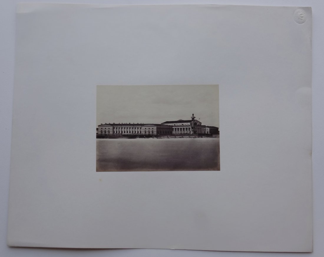 Russian Antique St. Petersburg Admiralty Original Signe: Russian Antique St. Petersburg Admiralty Original Signed PhotographPart of the original architectural views of Russia portfolio c 1880. Listed separately. Approximately 6 1/8" x 4 ¼". Mounted on a bo