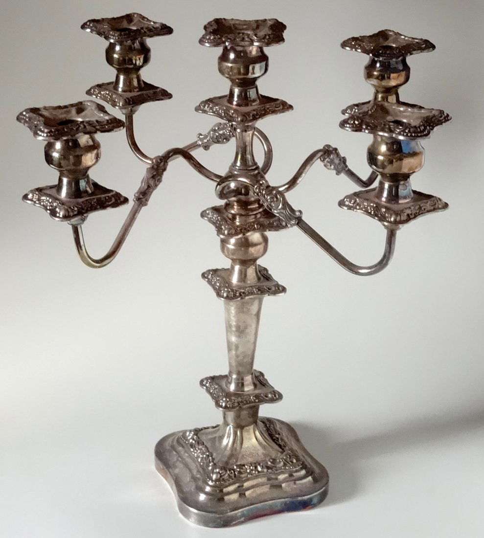 Large Silver Plated Candelabra (1 of 8)