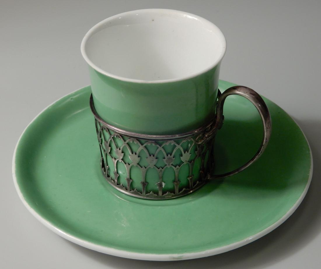 English Shelley Sterling Silver Holder Green China (1 of 6)
