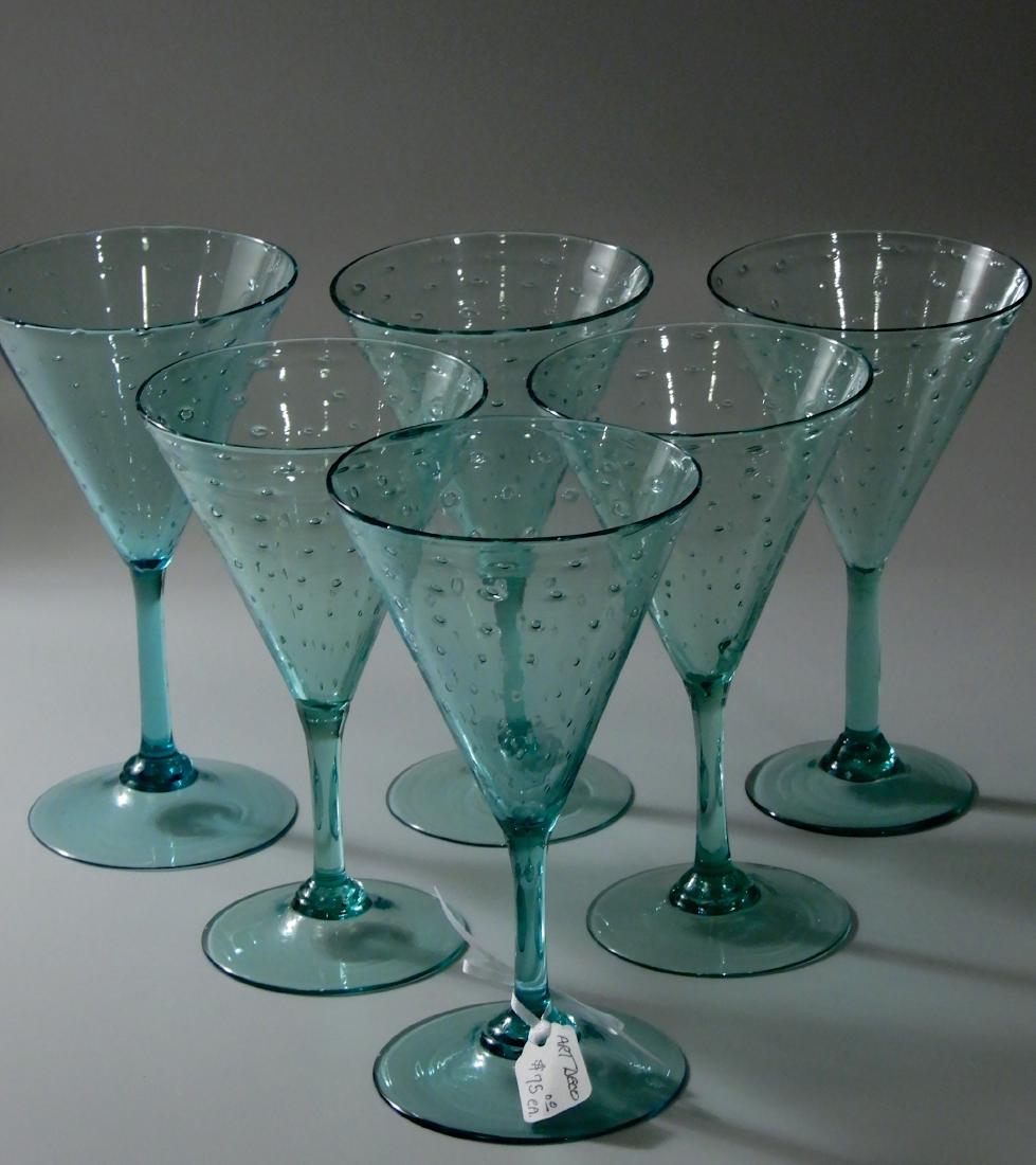 Art Deco Vintage Art Glass Blown Pontil Controlled (1 of 8)