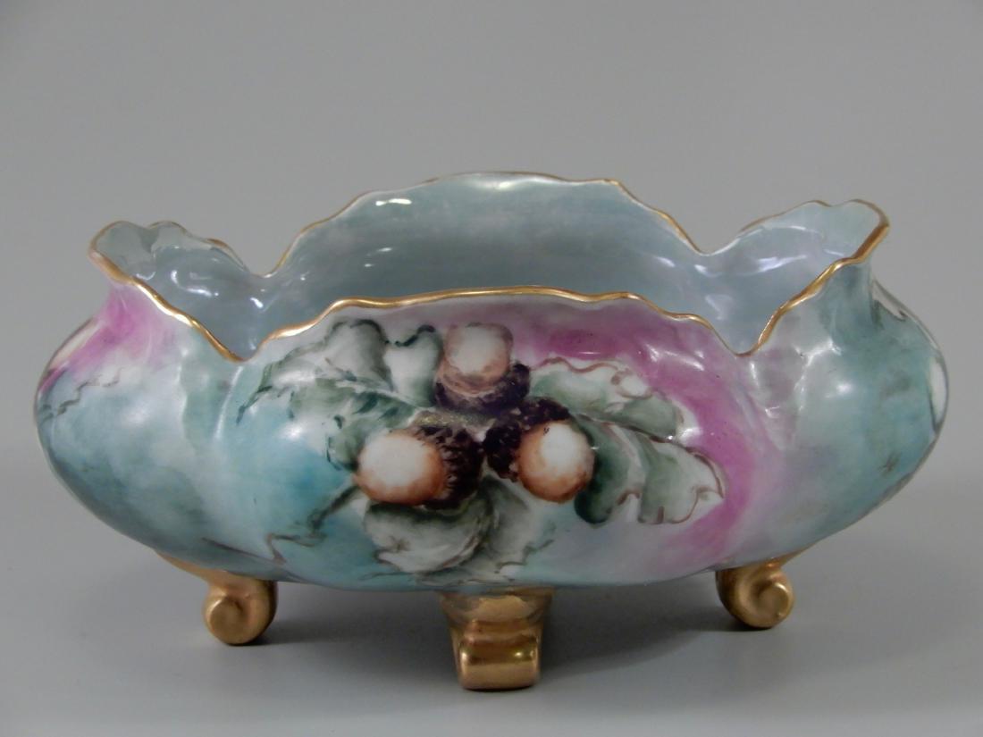 Hohenzollern China Acorn Painted Scalloped Bowl Antique (1 of 7)