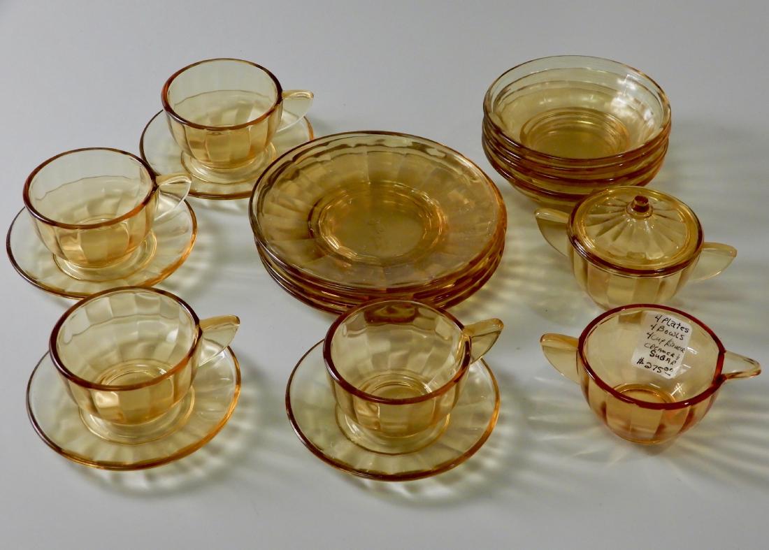 Vintage Child Tea Party Dollhouse Yellow Amber Pressed (1 of 6)