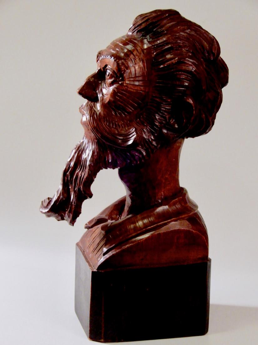 Art Deco Wood Carved Wood Bust Don Quixote of La Mancha (1 of 8)