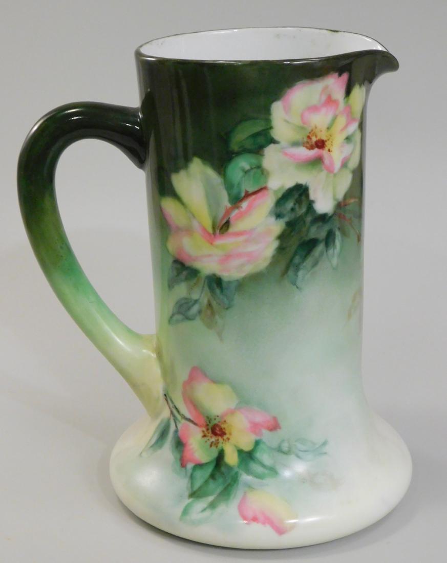 Limoges French Porcelain Pitcher Wild Rose Painted (1 of 6)