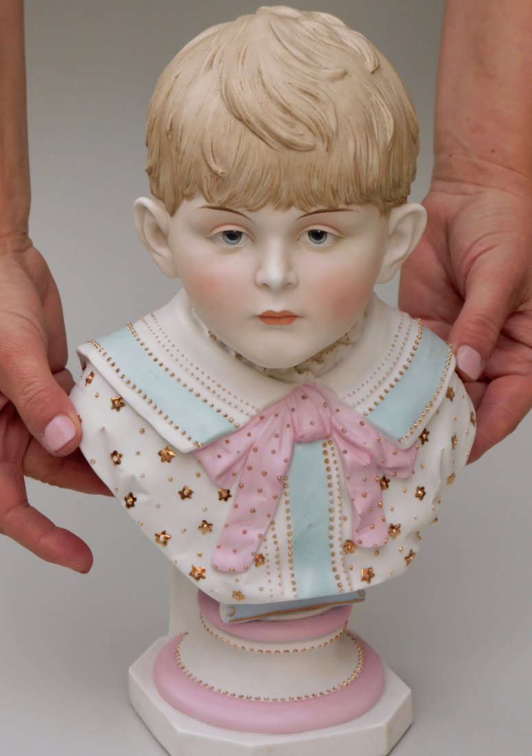 German Bisque Porcelain Bust Heubach Style Intaglio Eye (1 of 8)