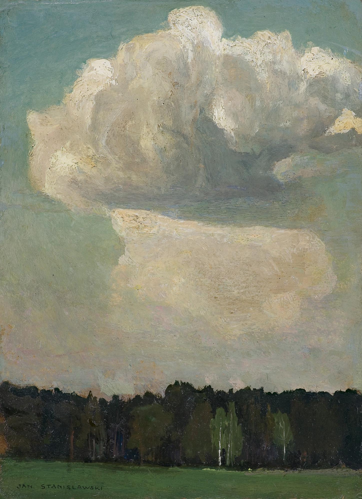 Stanislawski Jan - THE CLOUD, C. 1900: Stanislawski Jan - THE CLOUD, C. 1900, - 24,5 x 18,0cm - oil, cardboard