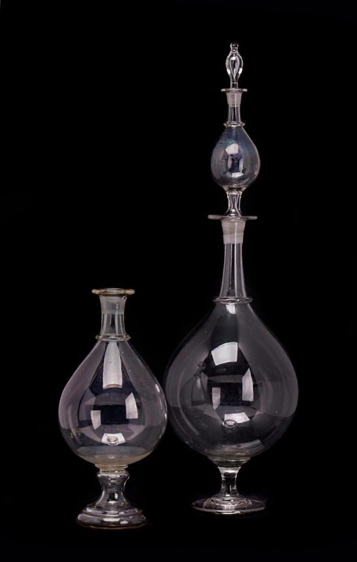 2 LARGE GLASS PHARMACY DISPLAY BOTTLES (1 of 1)