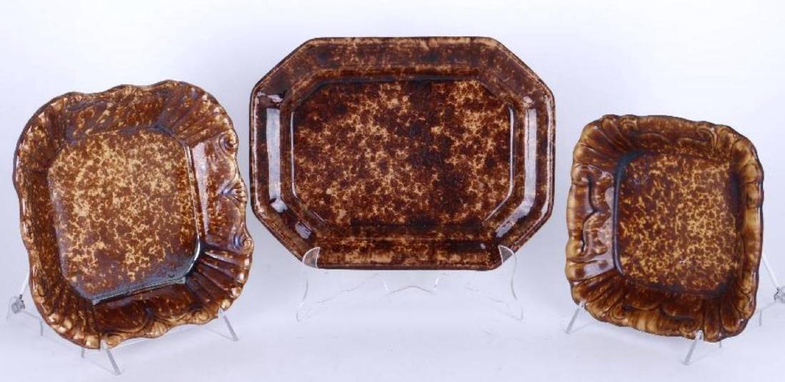 THREE BENNINGTON TRAYS, 19THC. (1 of 4)