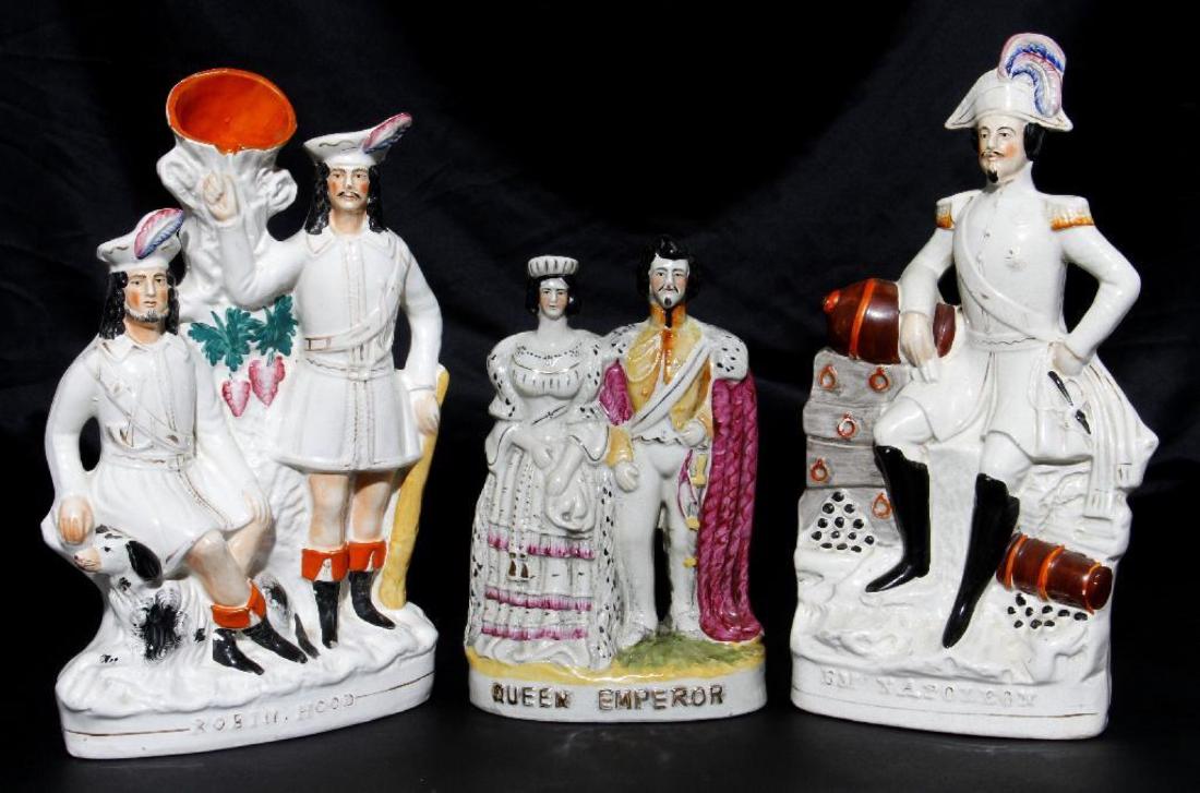 THREE STAFFORDSHIRE FIGURAL GROUPS, 19TH/20TH CENTURY (1 of 2)