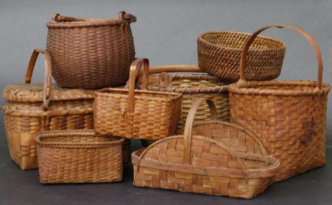8 SPLIT CANE BASKETS (1 of 4)