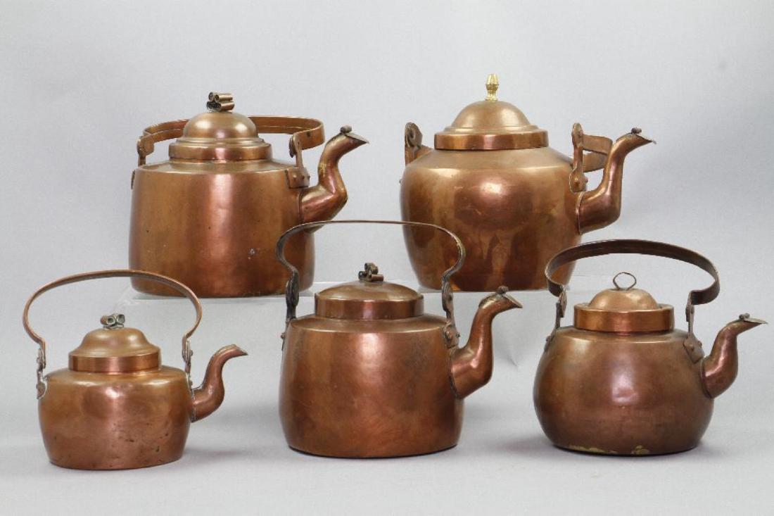5 COPPER KETTLES (1 of 3)