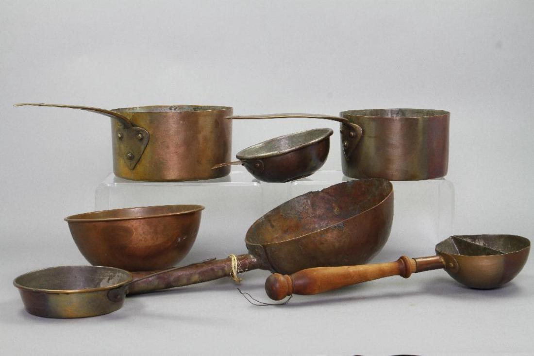 7 PIECES OF COPPER COOKWARE (1 of 5)