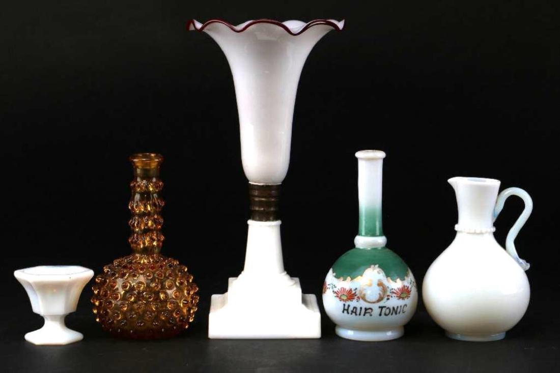 5 PIECES AMERICAN OR EUROPEAN COLORED GLASS (1 of 6)