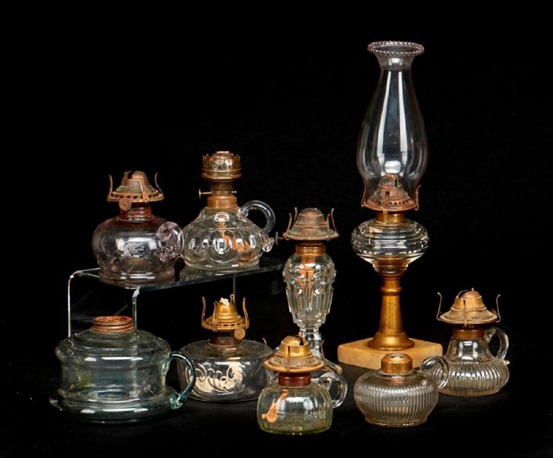 9 MOLDED GLASS CHAMBER FLUID LAMPS (1 of 1)