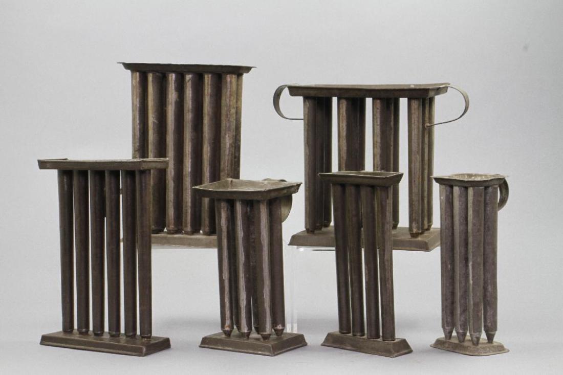 6 TIN CANDLE MOLDS (1 of 3)