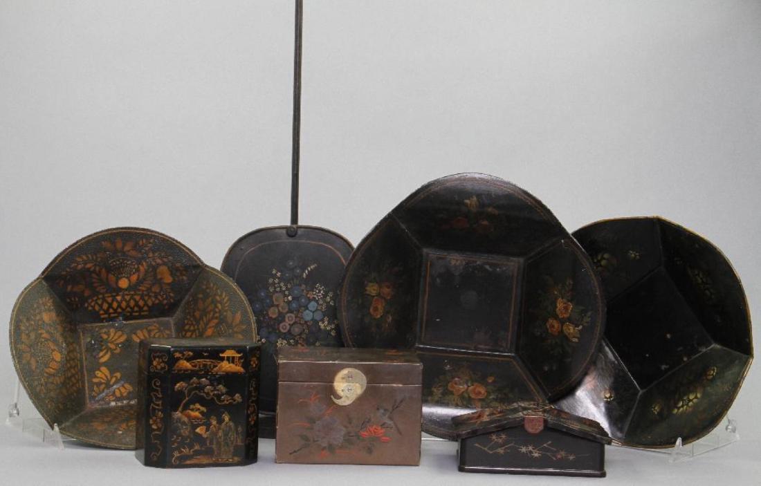 7 PIECES OF TOLE OR LACQUER (1 of 4)