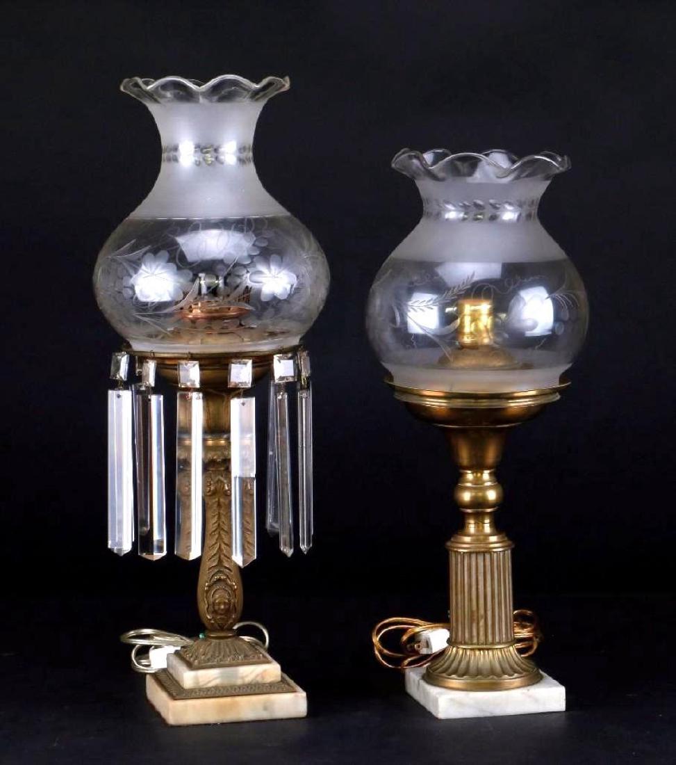 2 AMERICAN BRASS & MARBLE SOLAR LAMPS (1 of 3)