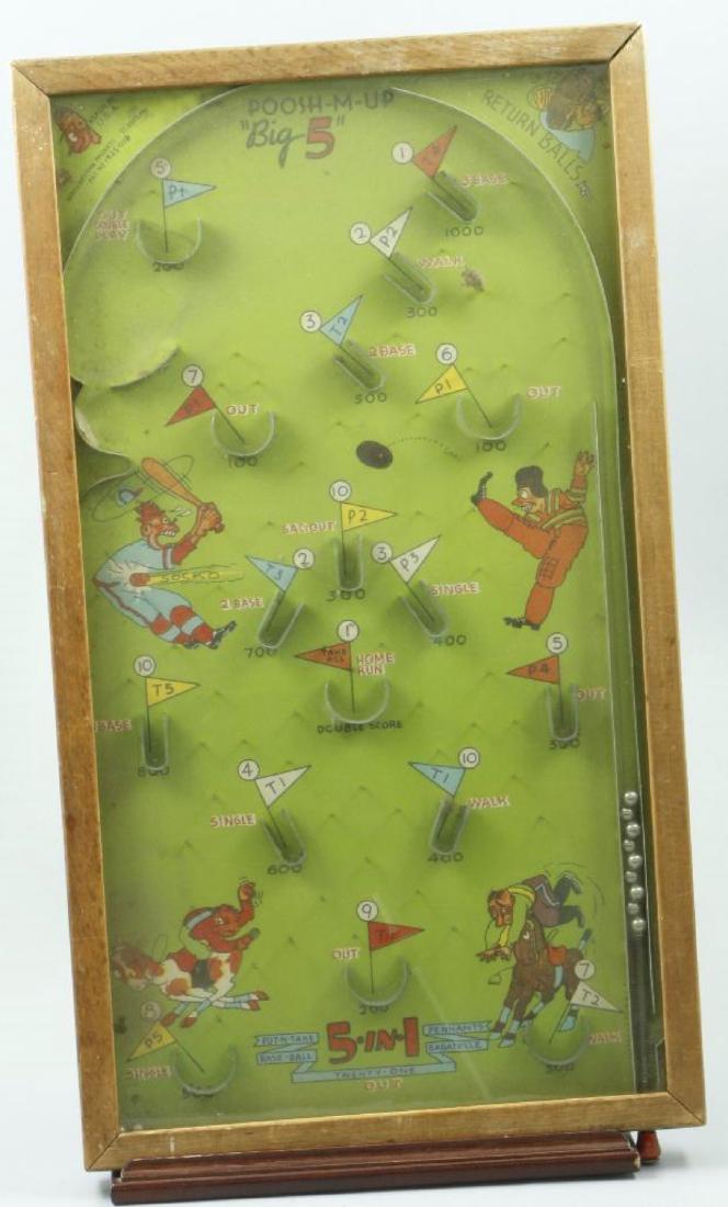"POOSH-M-UP BIG 5" PIN BALL MACHINE (1 of 3)