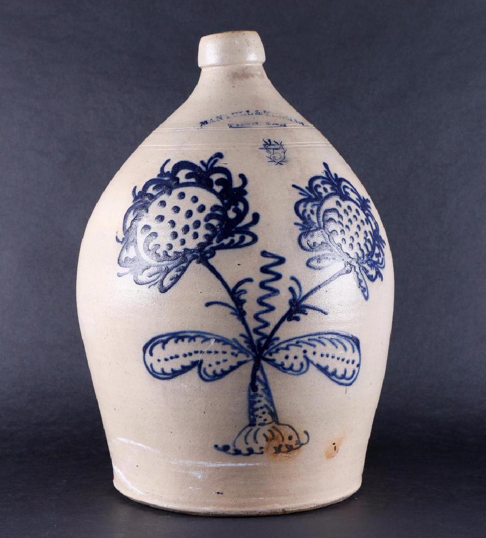 MANTELL & THOMAS PENN YAN 5 GALLEON STONEWARE JUG (1 of 5)