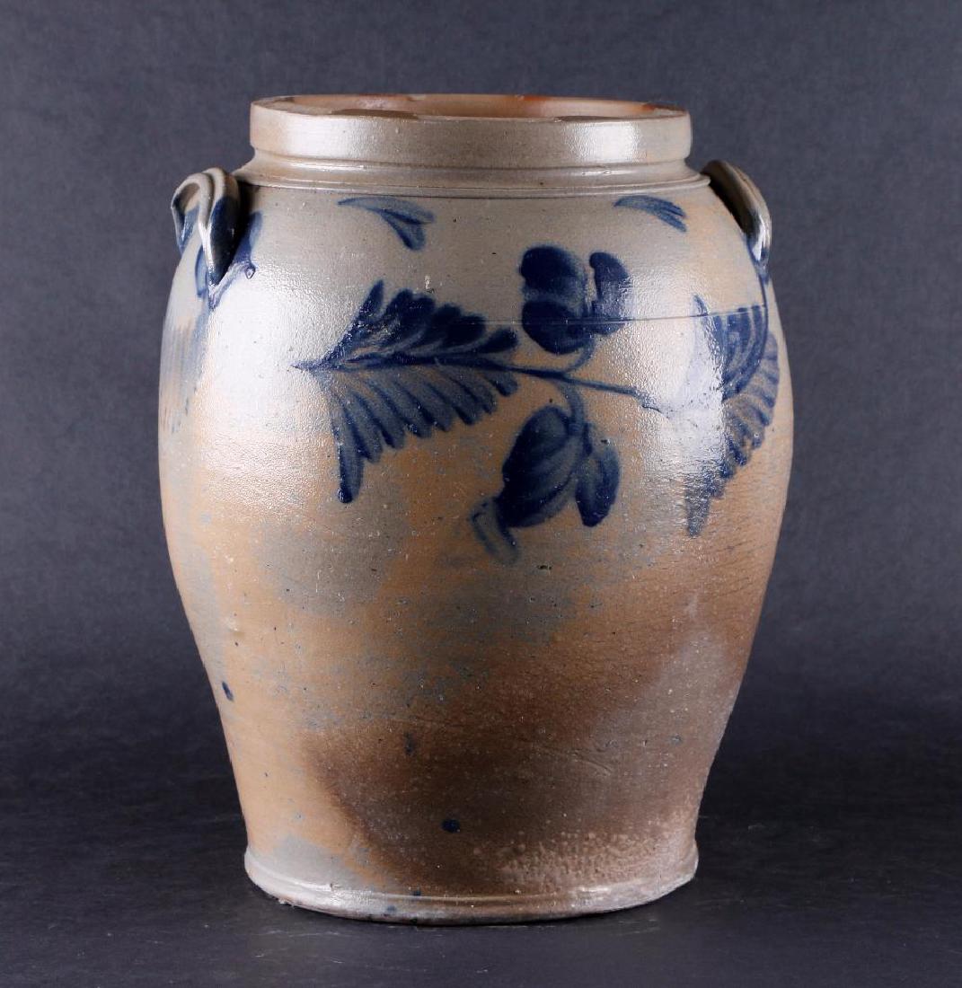 AMERICAN STONEWARE CROCK & 2 COVERED JARS (1 of 8)