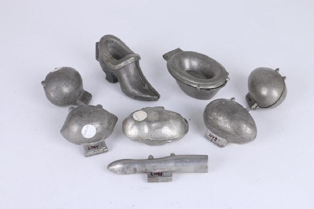 8 VARIOUS PEWTER ICE CREAM MOLDS (1 of 7)