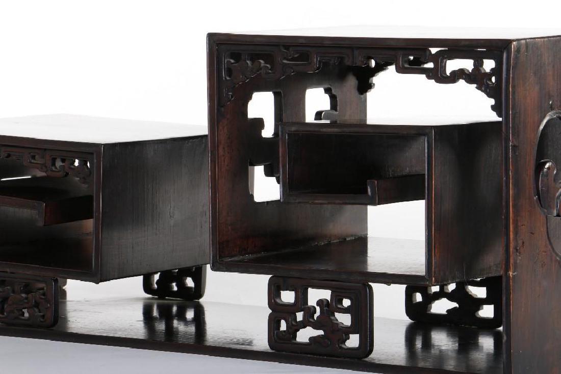 A SMALL HARDWOOD DISPLAY CABINET (1 of 6)