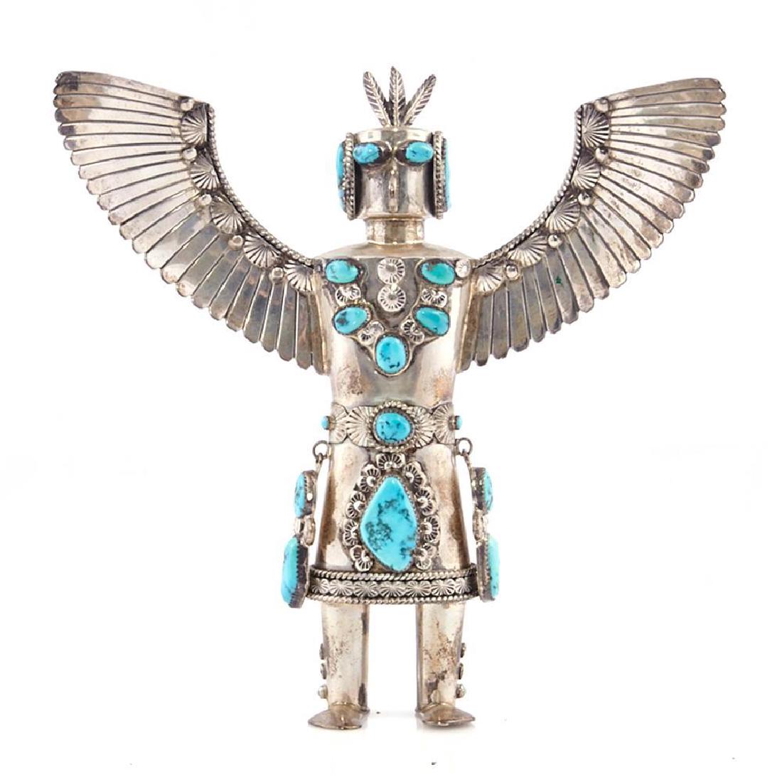 NAVAJO SILVER KACHINA SCULPTURE