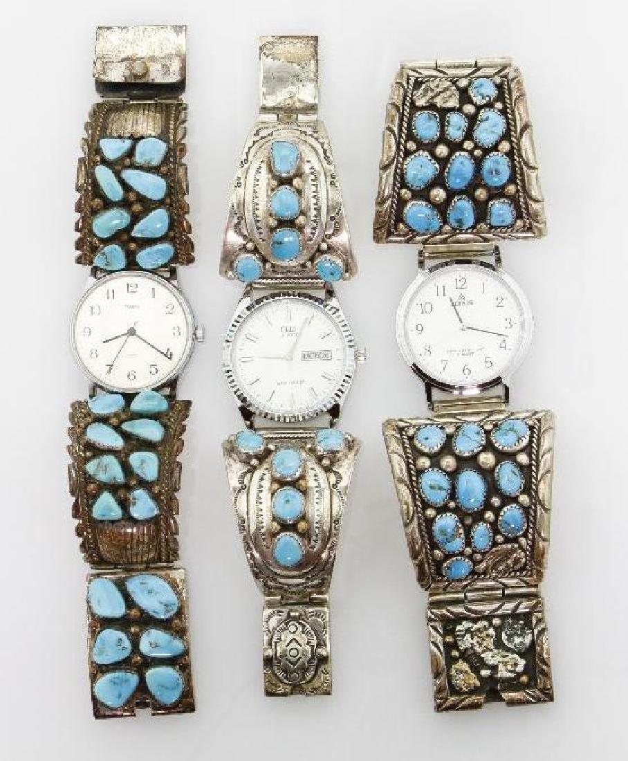 SOUTHWEST NATIVE AMERICAN WATCH CUFFS (1 of 5)