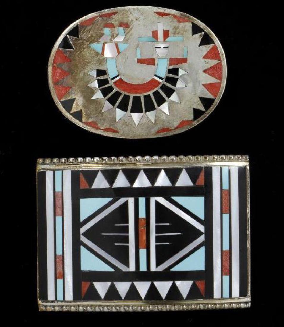 ZUNI STERLING BELT BUCKLES (1 of 2)