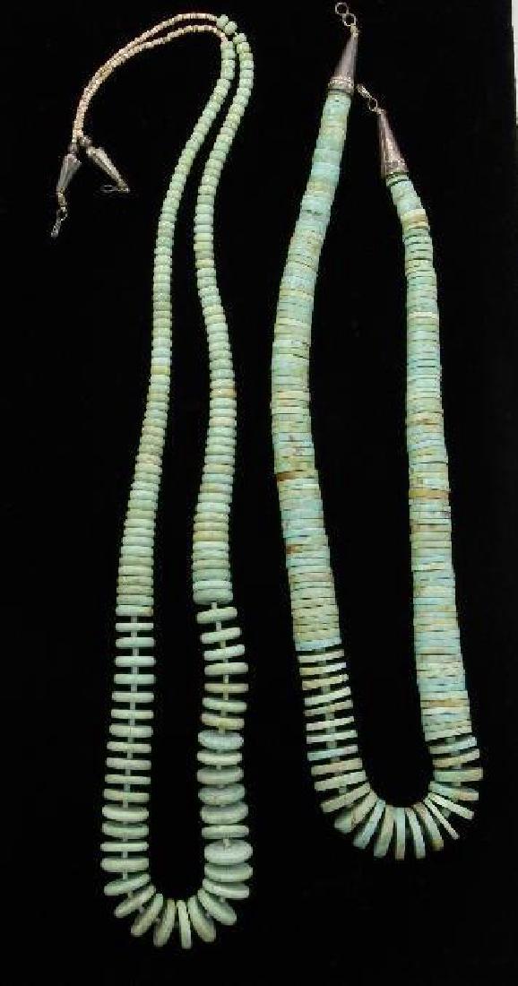 NAVAJO TURQUOISE & HEISHI NECKLACES (1 of 2)