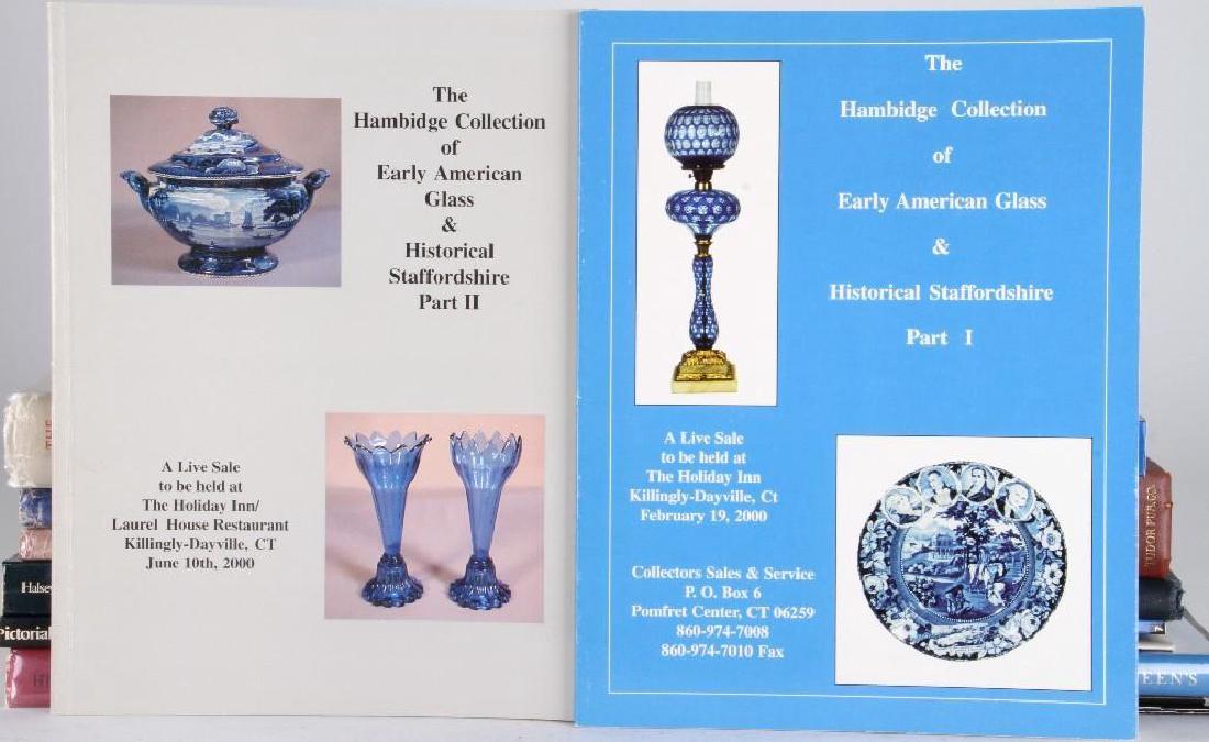 POTTERY AND CHINA REFERENCE BOOKS: FEATURING: "HOLLINS BLUE & WHITE PRINTED EARTHENWARE", DR. MINNIE HOLDAWAY; "THE POTTERS' VIEW OF CANADA", ELIZABETH COLLARD; "CHINA COLLECTING IN AMERICA", ALICE MORSE EARLE; "HISTORICAL STAFFORD