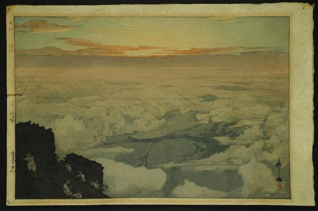 YOSHIDA HIROSHI (1876-1950): Japanese Woodblock Print Pencil signed faded/toned, poor condition, early impression Height: 10 3/4 inches Width: 16 1/2 inches