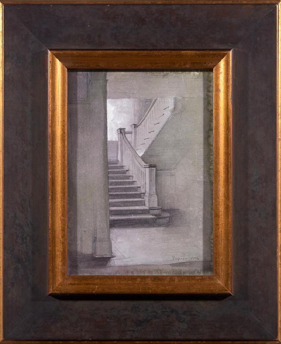 Christopher Pugliese (born 1968): Artist: Christopher Pugliese Title: A Light Study Signature: Signed bottom right Size: Artwork: 10 1/4 x 7 1/4 Frame: 17 1/4 x 14 1/4 Created: 1999 Medium: Mixed media on paper