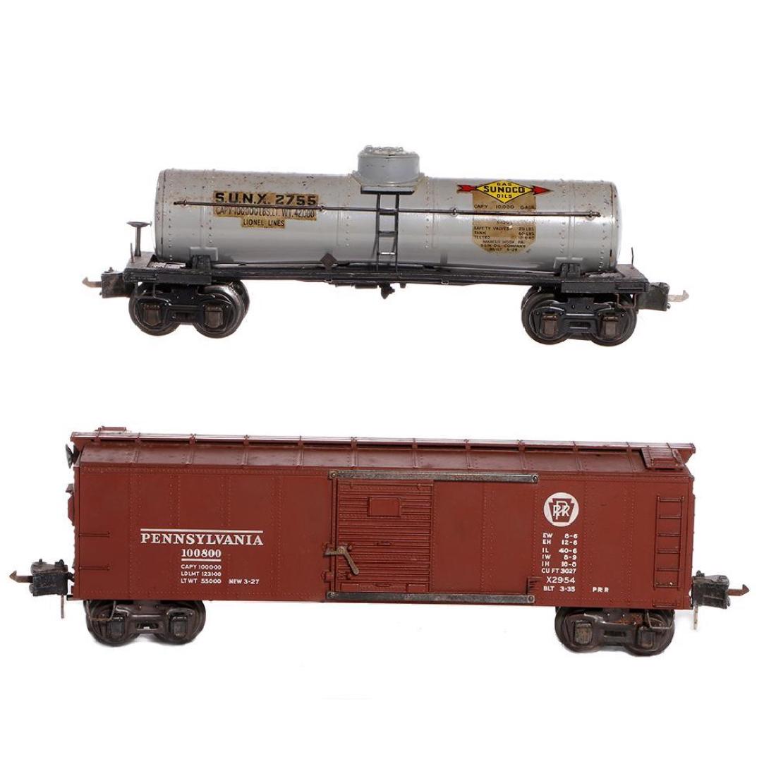 Lionel Prewar Semi-Scale 2954 Boxcar, 2755 Tank Car (1 of 5)
