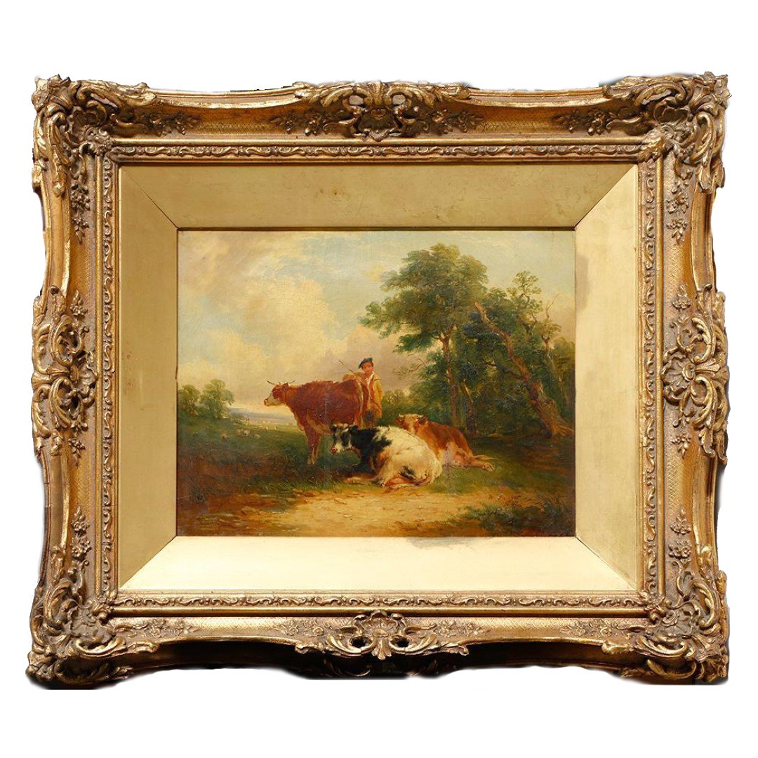 WILLIAM JOSEPH SHAYER (1811-1892): Artist: William Joseph Shayer (1811-1892) Signature: Lower left side Artwork: 9 1/2 x 12 inches Frame: 18 1/2 x 21 inches Created: 1840 Medium: Oil on canvas