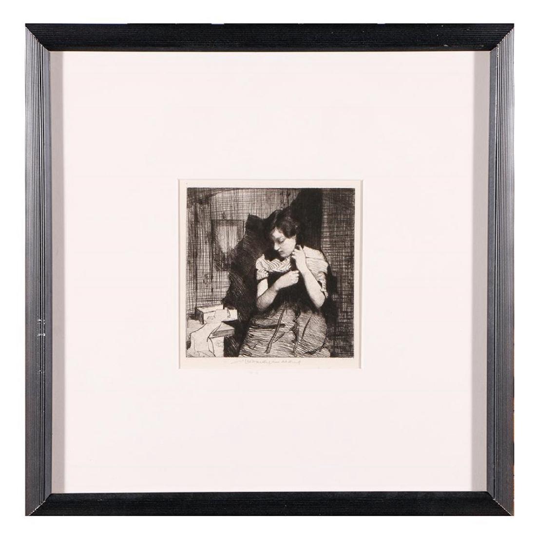 WILLIAM LEE HANKEY (1869-1952): Artist: William Lee Hankey Title: La Toilette Signature: Imprinted lower left margin Created: 1912-16 Medium: Drypoint print