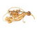 Retro 10k gold floral brooch, Rogel - 2
